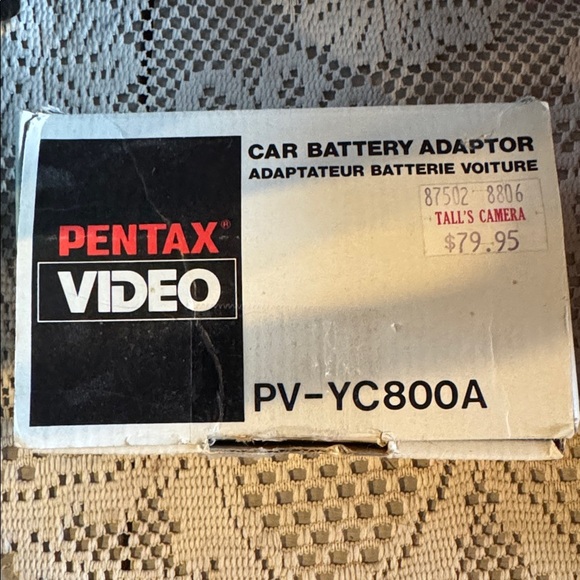 Pentax Video Car Battery Adaptor New in Box - PV-YC800A orig $79.95
